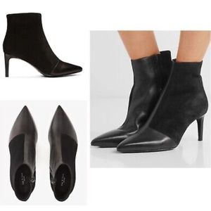 Rag & Bone Mixed Leather/Suede Black Booties - Sz 38